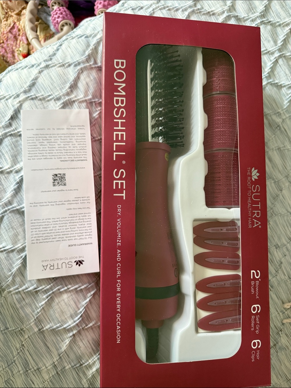 Sutra the Root to Healthy Hair Burgundy Hair Styling Brush Set